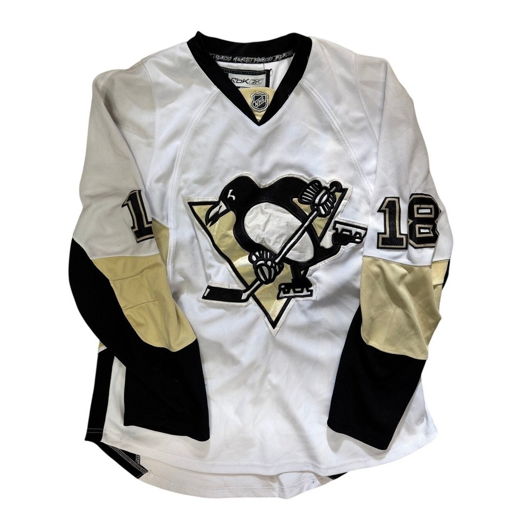 CCM Reebok James Neal 18 Pittsburgh Penguins NHL Jersey White Size 54
